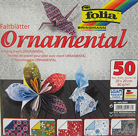 Origami-Papier 20x20cm 50Bl. Ornamental